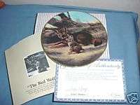 The Red Wolf by Will Nelson Collector Plate  