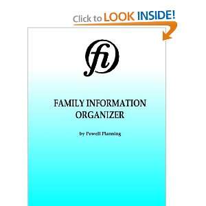   Family Information Organizer 1 (9780557468850) Robert Powell Books