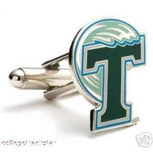  Tulane Green Wave NCAA Logo Executive Cufflinks: Sports 
