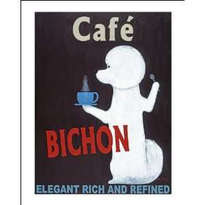  Caf? Bichon Fine Limited Edition Print by Ken Bailey