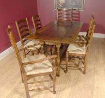 Spanish Refectory Table Bench Dining Set Farmhouse  