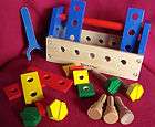 Melissa & Doug Take Along Tool Kit Stk#494 Wood Toy Set Pieces ONLY
