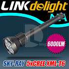 6000 Lumen SKY RAY 5 CREE XM L XML T6 LED Flashlight 5 Modes Torch Hi 