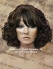 Human HAIR Blend Perfect Curly Wavy wig Black auburn mix Heat Safe F1B 