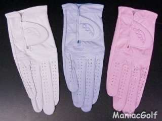 Ladies Pair Golf Glove   Premium Soft Cabretta Leather  