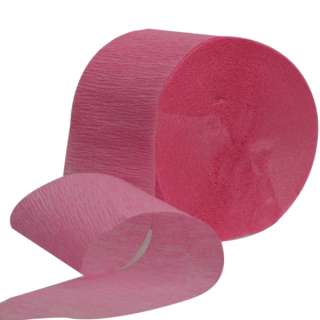 81 Feet Candy Pink Crepe Streamer Party Decoration  