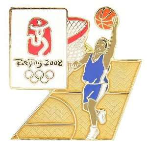 2008 Olympics Beijing Basketball Pin 