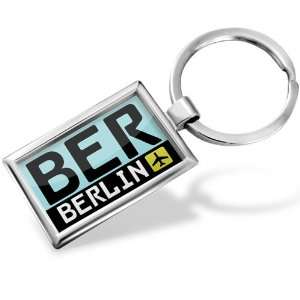 Keychain Airport code BER / Berlin country: Germany   Hand Made 