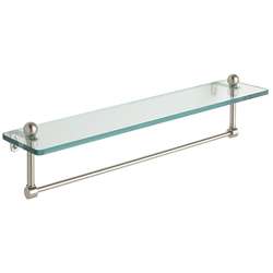 22 inch Glass Bathroom Shelf with Towel Bar  Overstock
