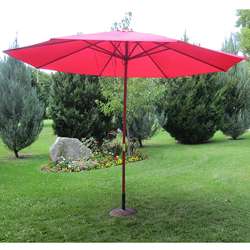 Cranberry Red Wood 13 ft Patio Outdoor Umbrella  Overstock