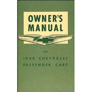   1948 Chevrolet Car Reprint Owners Manual 48 Chevy Chevrolet Books