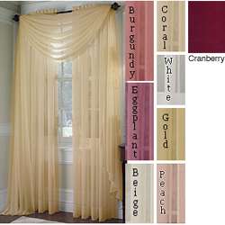 Platinum Voile Sheer Rod Pocket 72 inch Curtain Panel  Overstock
