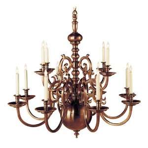 Visual Comfort CHC1118AB Chart House 12 Light Two Tier Chandelier in 