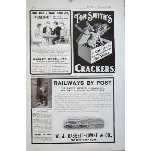  1905 Advert Tom Smith Cracker Vishnu Hamley Railway