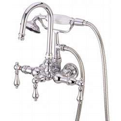 Americana Wall mount Chrome Clawfoot Tub Faucet  Overstock