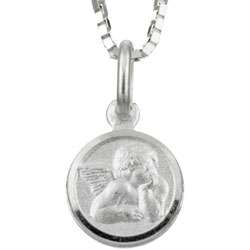   Sterling Silver 18 inch Guardian Angel Necklace  Overstock