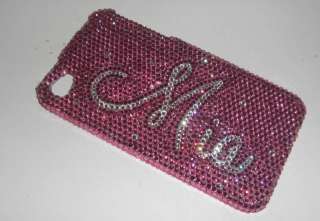 ANY NAME CRYSTAL COVER CASE FOR APPLE IPHONE 4 4G Made With SWAROVSKI 