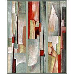 Joval Abstract Triptych Framed Canvas Art  Overstock