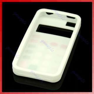 Calculator Silicone Back Cover Case For iPhone 4G White  