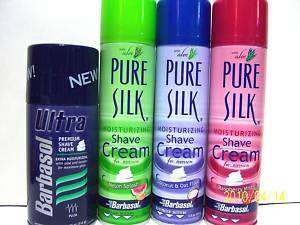 Barbasol Pure Silk Shave Cream 4 Choices Men/Women  