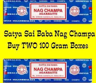 Original and Authentic Satya Sai Baba Nag Champa Incense Sticks 100 