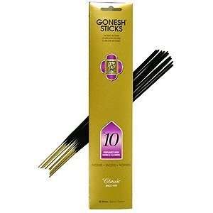 Gonesh Incense Sticks # 10 Perfumed with Herbs & Flowers 20 sticks 