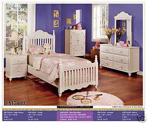 NEW 4pcs All Wood Single Full Kids Bedroom Set #CM7100  