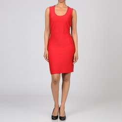 WR9000 Womens Red Exposed Back Zipper Tank Dress  Overstock