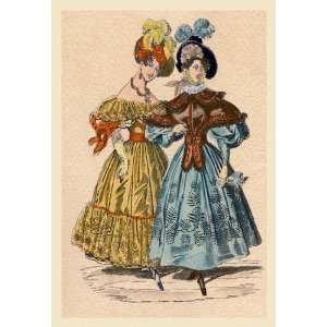  Frocks with Matching Hats 12x18 Giclee on canvas: Home 