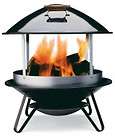 outdoor wood burning fireplace  