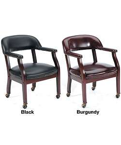 Boss Wheeled Captains Guest Arm Chair  Overstock