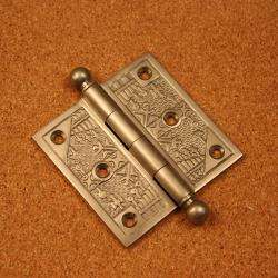 Handcrafted Solid Brass Decorative Hinges (Pack of 3)  