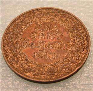 1911 Canada Canadian PENNY 1 one CENT LARGE cent COIN  