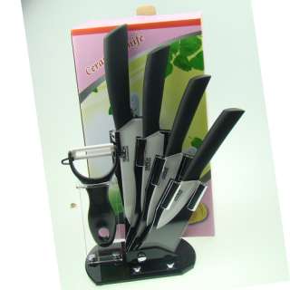   Peeler+ Knife Holder Ultra Sharp Kitchen Ceramic Cutlery Knives Set