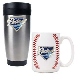 San Diego Padres Primary Logo Stainless Steel Travel Tumbler and 