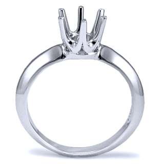 Handcrafted 950 Platinum Knife Edge Engagement Ring Setting Semi Mount 
