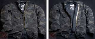 M65 ARMY FIELD JACKET & QUILTED LINER BLACK CAMO  