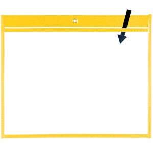  StoreSMART®   Rigid Sewn Vinyl Plastic Pockets   Yellow 