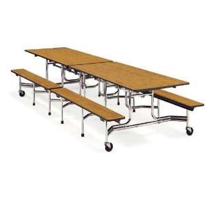  Virco MTB15278   Mobile Bench Cafeteria Table 15H x 8L 