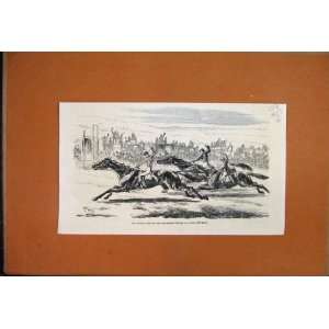    1857 Cesarewitch Stakes Deciding Heat Horses Print