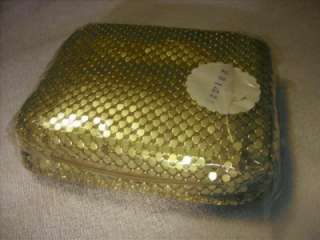New in Package Gold Mesh Purse with Gold Tone Chain  