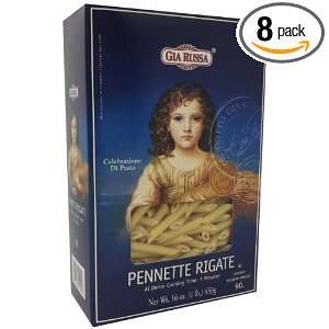 Gia Russa Pennette Rigati, 16 Ounce (Pack of 8)  Grocery 