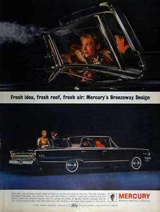1963 Mercury Monterey Breezeway Design automobile AD  