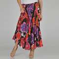 Grace Elements Womens Thai Floral Cotton Crinkle Skirt Was 