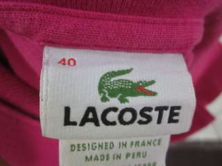 LACOSTE Hot Pink Short Sleeve Polo Shirt Sz 40  