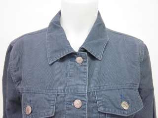 CREW Blue Cotton Corduroy Button Down Jacket Size M  