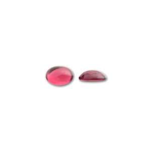  6x8mm Oval Glass Cabochon   Foiled Rose: Arts, Crafts 
