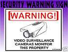 convenience store security camera warning sign  