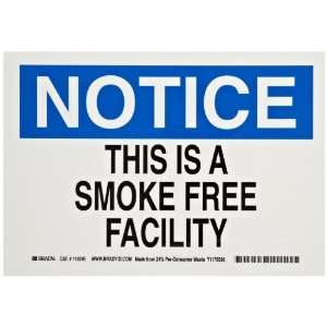   Sustainable Safety Sign, Legend Notice This Is A Smoke Free Facility