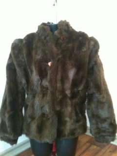Designer Bebe for Furrina Faux Fur Brown Coat Jacket Clothing Vintage 